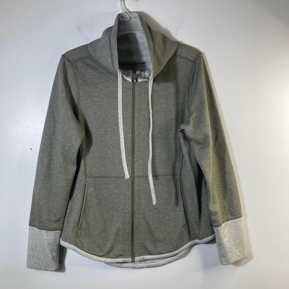 Womens Tommy Bahama Sun Fade Flipside Reversible Zip Jacket L Green White - Picture 1 of 10
